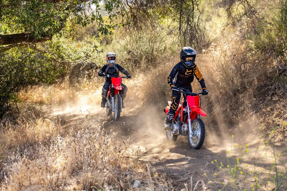 Kids' motocross with the Honda CRF110F off-road