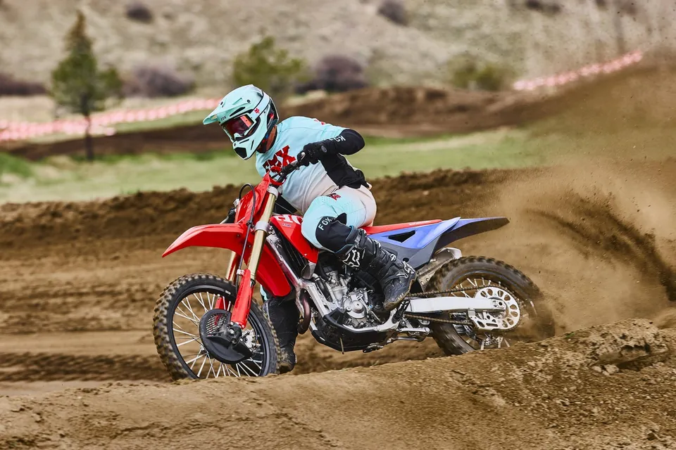 Honda CRF250R motocross model with Showa fork and titanium tank