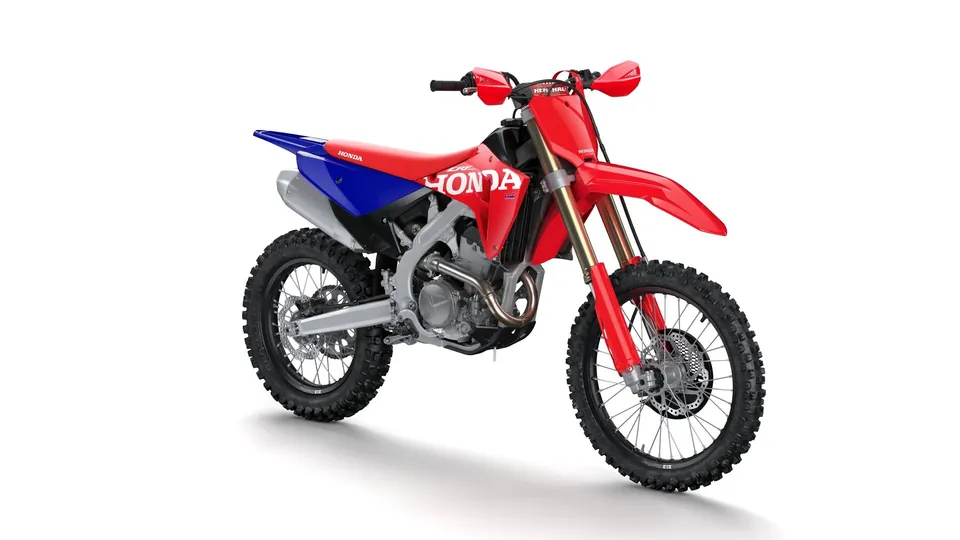 Enduro CRF250RX von Honda mit 21-Zoll-Vorderrad und Handprotektoren