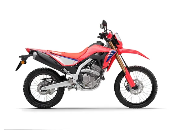 Honda CRF300L Enduro-Motorrad mit Strassenzulassung in der Seitenansicht